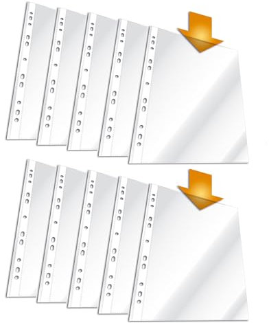 Durable Prospekthüllen, Klarsichthüllen A4, (1000 Hüllen (10 Beutel à 100)), DIN A4, in Deutschland hergestellt, 0,05mm stark