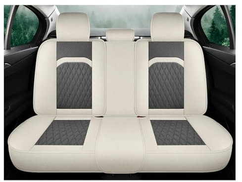 OEXRIG Sitzbezügesets Für Opel Für Insignia Für Corsa D Für Astra J Für Vectra C Für Zafira B Für Vivaro Für Mokka Für Meriva A Universelle Autositzbezüge Autositzbezüge(Beige Grey Rear)