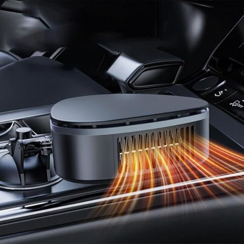 Oniissy Auto Heizung 12V Auto Heizung Auto Abtauen Schnee Defogger Elektrische Heizmaschine, Dual Kalt Warm Luft Modus Klar, für Winter Sommer Fahren
