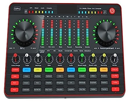 Micro de studio Kit de Microphone à condensateur de Studio de carte son en direct mélangeur de Webdiffusion Audio for téléphone portable PC ordinateur portable diffusion en direct Gardez votre voix cl