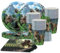 FYFLYMT Stoviglie Compleanno Dino, Set Piatti Festa Dinosauri, Decorazioni per Festa Dinosauri Compleanno, include bicchieri di carta, piatti di carta, set di tovaglioli per 10 persone