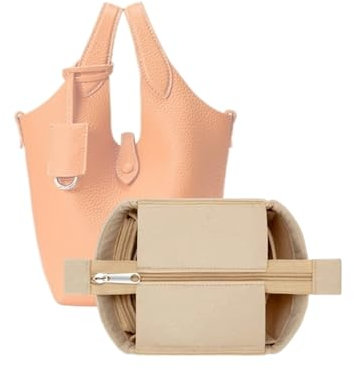 Xoppia Taschen-Organizer, kompatibel mit Ralph Lauren Polo Play, große Tragetasche, Filzeinsatz für Damen-Handtasche (Schwarz, Stil B: Reißverschluss oben)