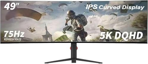 AtomFun YOGAES 49 inch Wide Dual Qhd (5120x1440) IPS Surface Gaming Screen with a 49 inch Screen. 5K.HDR 400, Hidden Interior, USB - C, vesa100*100mm, Tilt Height Adjustable (75hz)
