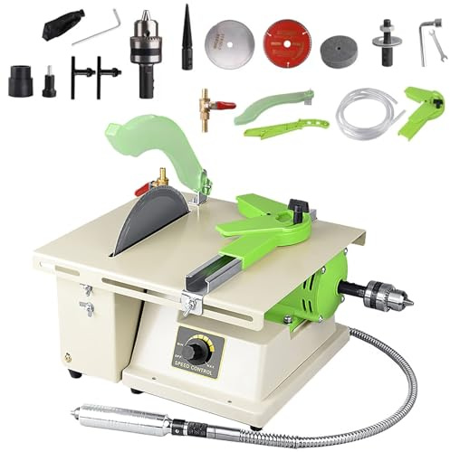 1380 W Multifunktions-Tischkreissäge, Lapidar-Steinschleif- und Poliermaschine, Schmuckstein-Polierbank, Drehbank, Polier- und Bohrmaschine