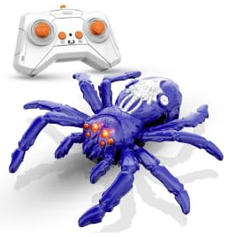 VeftBltrem Ferngesteuerte Spinne Spielzeug Auto, RC Wandkletterspinne mit 360° Rotation, Stunt RC Auto zum Krabbeln an Wänden & Boden, Kletterspinne Spielzeug Geschenk für Jungen und Mädchen, Lila