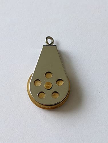 MB-Modellbau Berthold Block mit Seilrolle Messing von 3 bis 15 mm Durchmesser 1 Stück (10 mm 4010-10)