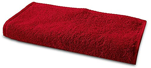 Lanudo® Luxus Waschlappen/Waschtuch 600g/m² Pure Line 30x30 cm. 100% feinste Premium Frottier Baumwolle in höchster Qualität. Waschlappen, Waschtücher. Farbe: Rot