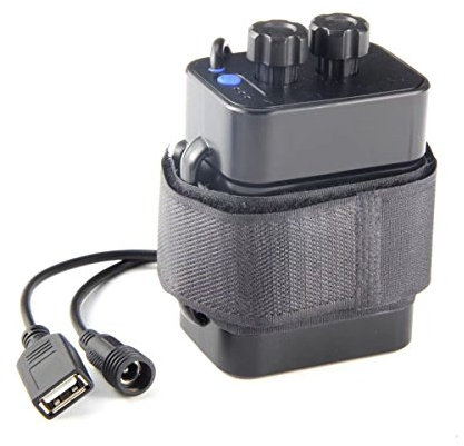 MINCHEN 8.4V Battery Pack Case for 2/4/6 x 18650 Rechargeable Battery WaterproofSafety Cycling Battery Pack Case Box Cover with DC and USB Interface for Bike Light Headlamp Smartphone(Black)