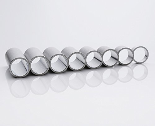 Aluminium Abstandshülsen, Distanzhülsen – ohne Innengewinde, M10 Schrauben beweglich durchsteckbar – 12 x 10 x 1 mm (Außen x Innen x Wandstärke) – 5 Stück, Länge 20 mm