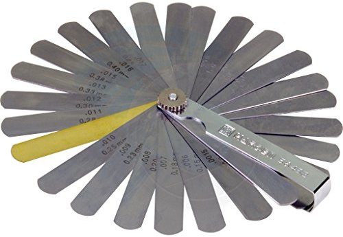 HARDEN Professional Metric and Imperial Feeler Gauge 90mm, 32 gauges Sizes 0.04-0.88mm (HAR 58432)