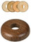 FUX 2 Pieces Wooden Radiator Pipe Cover for 15-22mm Pipes; Heating Floor Pipe Collar (19mm, Nuss)