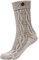 Mufimex Trachtensocken Trachtenstrümpfe Schoppersocke mit Zopfmuster Herren und Damen Knopf beige 47