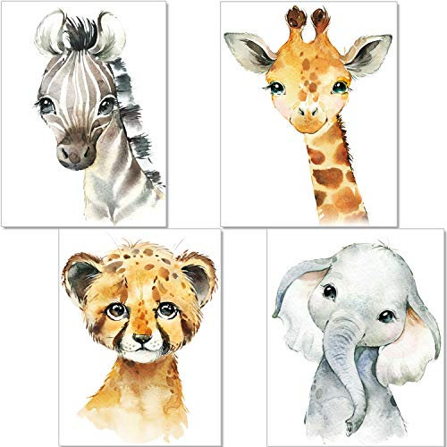 Artpin® Lot de 4 posters pour chambre d'enfant - Format A4