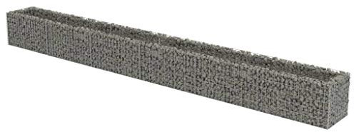 vidaXL Gabione Hochbeet für den Außenbereich, Garten, Garten, Park, Steinkäfig, Korb, Landschaft, Garten, Blumenkasten, Pflanzgefäß, Container, verzinkter Stahl, 540 cm