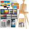 MEEDEN 149pcs conjunto de pintura de caballete francés, conjunto de pintura integrado, conjunto de pintura de acuarela de aceite acrílico y pincel, suministros de pintura de arte para adultos