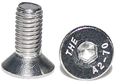 M8 x 14 mm Senkkopfschrauben mit Innensechskant (25 Stück) - DIN 7991 - ISO 10642 Senkkopf Schrauben - Gewindeschrauben - Vollgewinde - Edelstahl A2 V2A - rostfrei