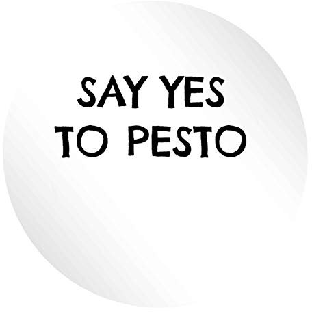 Flox Creative 15 51mm Matt Circle Stickers Say Yes to Pesto
