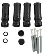 facula - Kit Soporte Toallero Negro