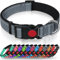 Taglory Hundehalsband, Weich Gepolstertes Neopren Nylon Hunde Halsband für Welpen, Verstellbare und Reflektierend für das Training, Grau