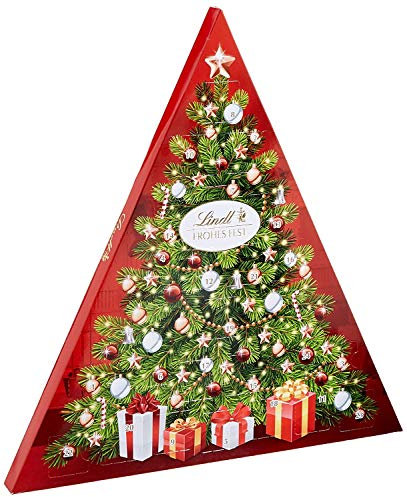 Lindt Tannenbaum Adventskalender 2025 – 24 süße Schokoladen-Überraschungen | 120 g | festliche Lindt Schokolade für die Weihnachtszeit | perfektes Geschenk für Groß & Klein