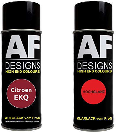 Kit de peinture de voiture en spray compatible avec Citroën EKQ Rouge Lucifer Nacre Laque de base en spray 400 ml