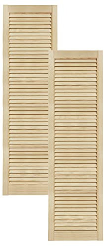 DecoMeister Mobili Porta Lamella Porte Pino Mobili Anteriore Pino Non Trattato Armadio Porta Armadio Aperto Lamelle 394x1406 mm Confezione da 2 pezzi in legno massiccio a venatura naturale