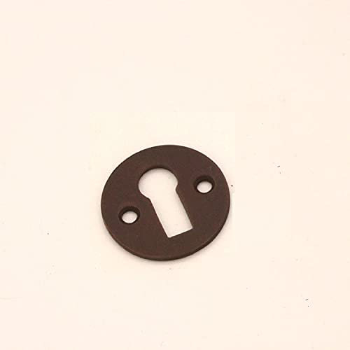 Victorian Standard Profile Open Key Hole Door Lock Plate Cover Escutcheon Lock Security Key Hole Cover in Various Finishes (Aged Bronze)