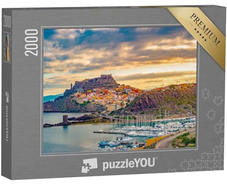 puzzleYOU: Puzzle 2000 Teile „Gasse von Castelsardo, Sardinien, Italien“ – aus der Puzzle-Kollektion Sardinien