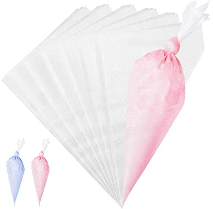 JasCherry 100 Stück Groß Einweg Spritzbeutel Verdickten Spritztüten für Torte Dekorieren - Größe 39 × 25 cm Extra Dick Einwegspritzbeutel Gebäckbeutel für Cupcakes/Torten/Plätzchen Keksen Backen #C