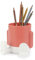 Balvi Pot à Crayons Mr Sitty Couleur Rouge Design coloré et Original avec Deux Compartiments de Stock
