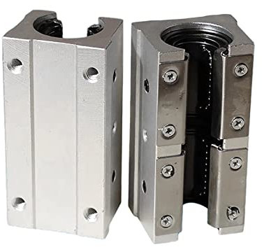 Coavoo 2 Stück SBR20LUU 20mm Linear Kugellager Slide Block Öffnen Schiebeblock Lagerblöcke für SBR20 Linear Motion Shaft Guides Gleitschienen als CNC Router Teile