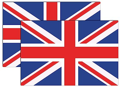 GEEKBEAR Lot de 2 aimants drapeau du Royaume-Uni pour voiture