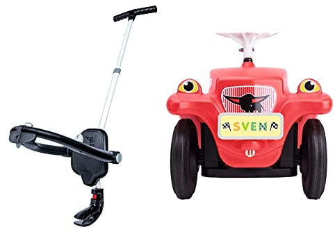 BIG-Premium-Schubstange - 4-fach höhenverstellbare Schiebestange & BIG - Bobby Car Mein Nummernschild - Namensschild für das Rutschfahrzeug