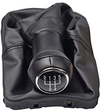 Kakulkomen Schaltknauf mit 5 Gängen, manuell, für VW Beetle 1998–2010, Cabrio 2003–2010, Schwarz