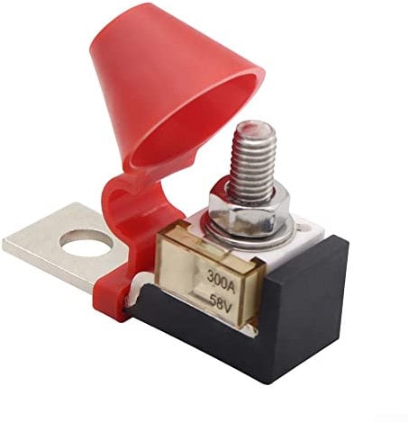 Battery Fuse Holder,200A New Energy Electric Vehicle Battery Fuse Holder 58V Square Battery Fuse Holder