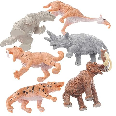 TOYANDONA 1 Set Prehistoric Model Little Critters Toys Household Decor Flower Pot Decoration Figurines Table Top Decor Small Primitive Man Statue Ornament Child Animal Mini Plastic