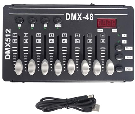 Amagogo Controller Dmx Controller luce Dmx Matrimonio Accessorio elettrico portatile Operatore Dmx Party Spettacoli di luci KTV Controllo luce Dmx