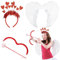 Amor Damen Kostüm,Romantische Amor Kostüm Accessoires mit Pfeil,Bogen,Engel Flügel,Amor Pfeil und Bogen Kostüm für Mädchen Damen Karneval-Valentinstag-Zubehör