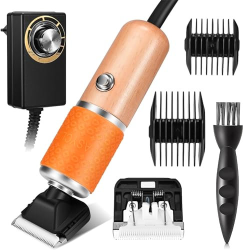 Hlieeosfcn Tufting Trimmer 200W Carpet Shears Low Noise Rug Tufting Clippers Speed Adjustable Rug Shears with 2 Limit Combs & 2 Blades for Tufting DIY
