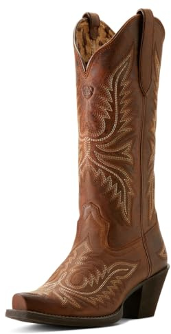 Ariat Women's Round Up Collins Western Boot, Rafter Tan, 11