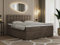 MKS MEBLE Boxspringbett Braun 180x200, Polsterbett 180x200 mit Bettkasten, Bett 180x200 mit Multipocket-Matratze H4, Boxspringbett 180x200 mit Kopfteil und Topper - H4 Braun Velvet - Susan