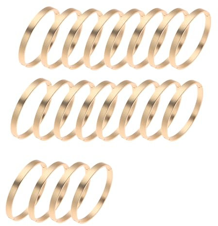 CTRSM Binderringe,Ringbinder Buchringe, Metall-Binderringe, 20 Stück, kleine Kartenringe, Binderbuchringe for Büro, Schule, Zuhause, Gold(6.5cm)