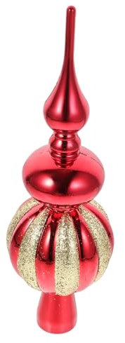 MAGICLULU Sphärische Weihnachtsbaumspitze Weihnachtsbaumspitze Dekoration Kunststoff-baumspitze Weihnachtsbaum-Ornament Entzückende Weihnachtsbaumspitze Als