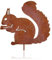 Peysaitr Rostiges Eichhörnchen Deko Gartenstecker mit Schraubgewinde, 28cm x 21cm, Ostern Rost Deko Gartendeko für Draußen, Rost Deko für Holz Zaunfiguren Gartendeko