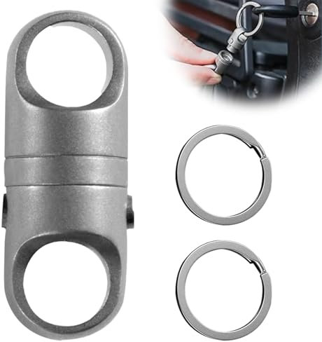 Schlüsselring, Magnetischer Abnehmbarer Schlüsselanhänger Doppelendiger 360° Drehbarer Titanium Schlüssel Finder Schlüsselorganizer Mit Schnellverschluss Für Karabiner Schlüsselring