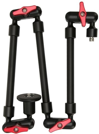 Bras Magique Réglable de 31/78,7 Cm avec Support de Caméra à Pince, Bras articulé, Bras Magique à Friction, Pince de Montage de Caméra avec Filetage 1/4 et 3/8 pour Trépied de