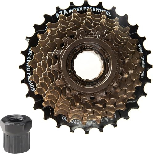 ZUKKA Bike Freewheel,8-Fach Fahrrad Kassette 13-28T Gänge Ritzel für Zähne Zahnkranz für Mountainbikes Rennräder Falträder MTB-Fahrradteil Braun