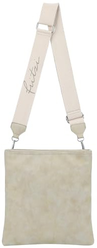 Fritzi Ronja Cross Vintage Crossbody Kunstleder Damen Umhängetasche Handtasche Festival City vegan Vintage-Waschung 15 x 29 x 3 cm – Schwarz, Rosa, Braun, Grün, Grau, Beige, Pink, Blau