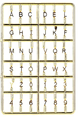 1:12 Dollhouse DIY Mini Miniature Front Door Letters Numbers Doll House Accessories Dolls House Furniture Doll House Furniture Dollhouse Accessories Dollhouse Decoration (Gold)