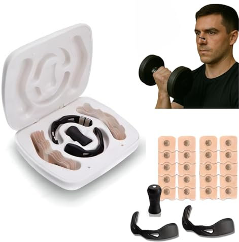 Bodytecni Tiras Nasales Magnéticas + Estuche de Viaje para Kit de Respiración - Tiras Nasales Antironquidos, Mejora el Sueño, la Respiración - Incluye 20 Parches, 2 Bandas y 1 Aplicador Magnético
